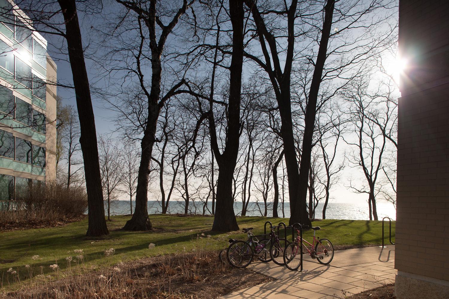 Many rooms in the Oaks have a stunning view of either Lake Michigan and/or a beautiful wooded area.