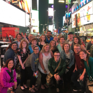 Students and faculty in New York City for J-Term.